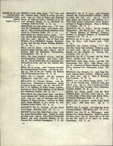 John Beech Commonwealth War Graves.