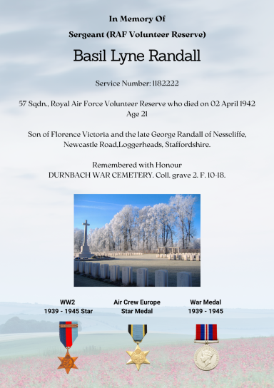 Sgt Basil Lyne Randall 1182222