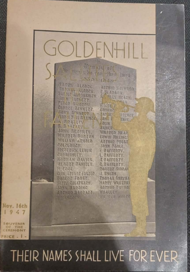 Goldenhill Memorial Booklet