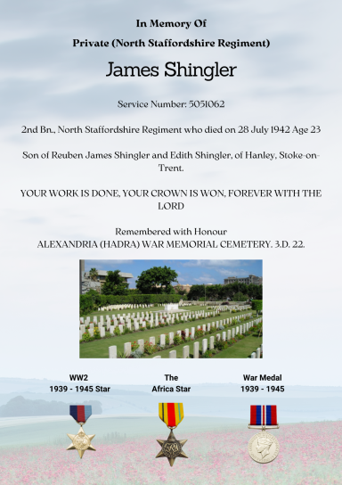 Pte James Shingler 5051062
