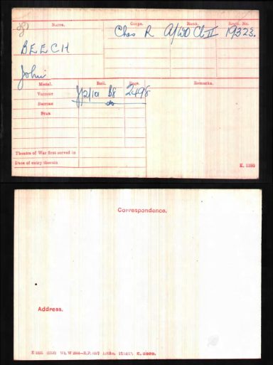 John Beech Medal Index