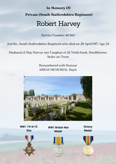 Pte Robert Harvey 40360