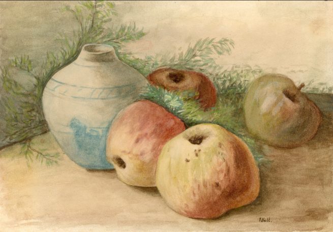 with kind permission from his family, Art by Kenneth Hall.