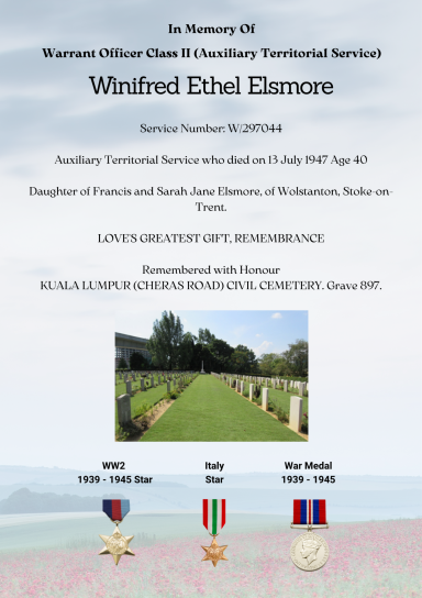 WO11 Winifred Ethel Elsmore W/29704