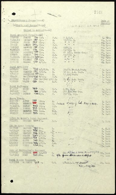 Casualty form
