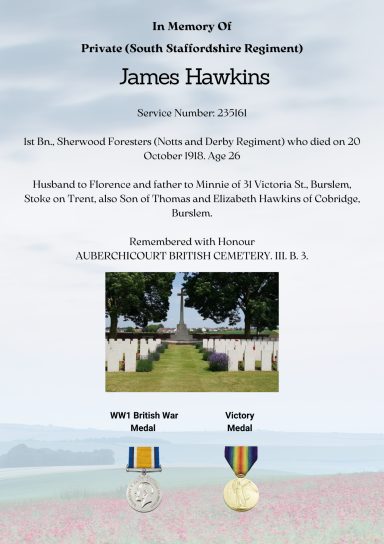 Pte James Hawkins 235161