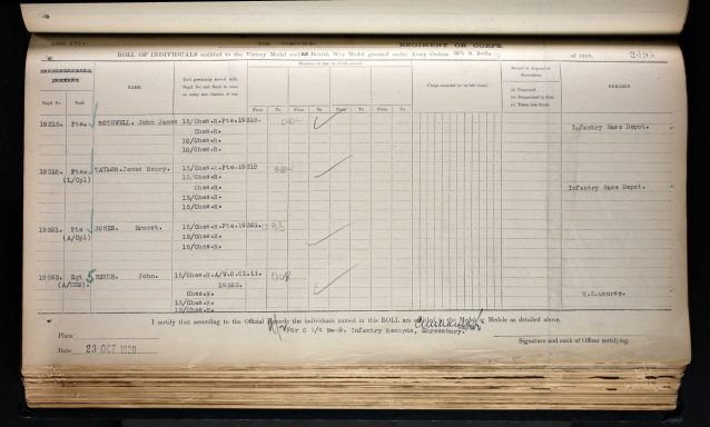 john Beech Medal Roll